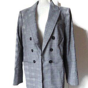 NWT Ladies Tommy Hilfiger Long Blazer/ Gray Glen Plaid/ Size 16